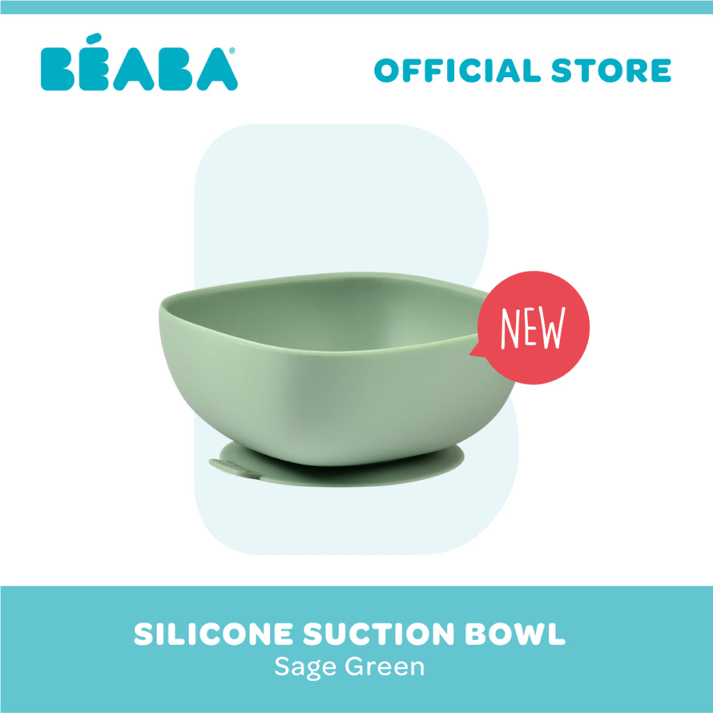 BEABA SILICONE SUCTION BOWL - SAGE GREEN