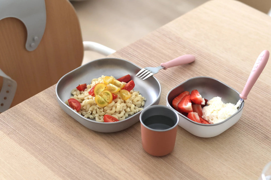 Beaba Stainless steel meal set - Terracotta
