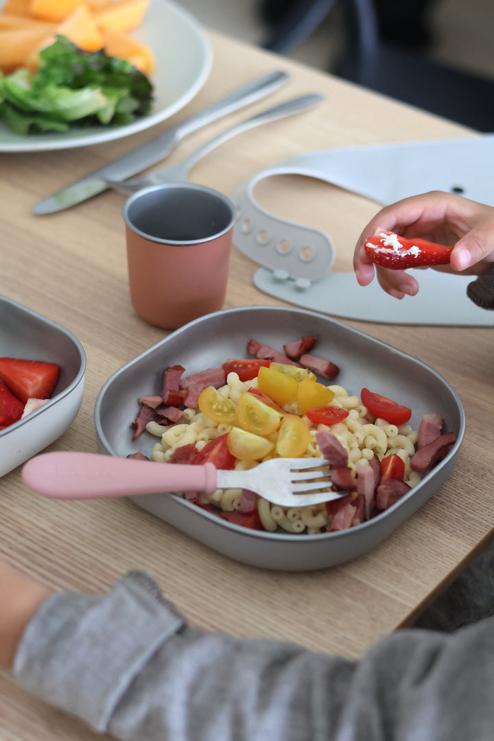 Beaba Stainless steel meal set - Terracotta