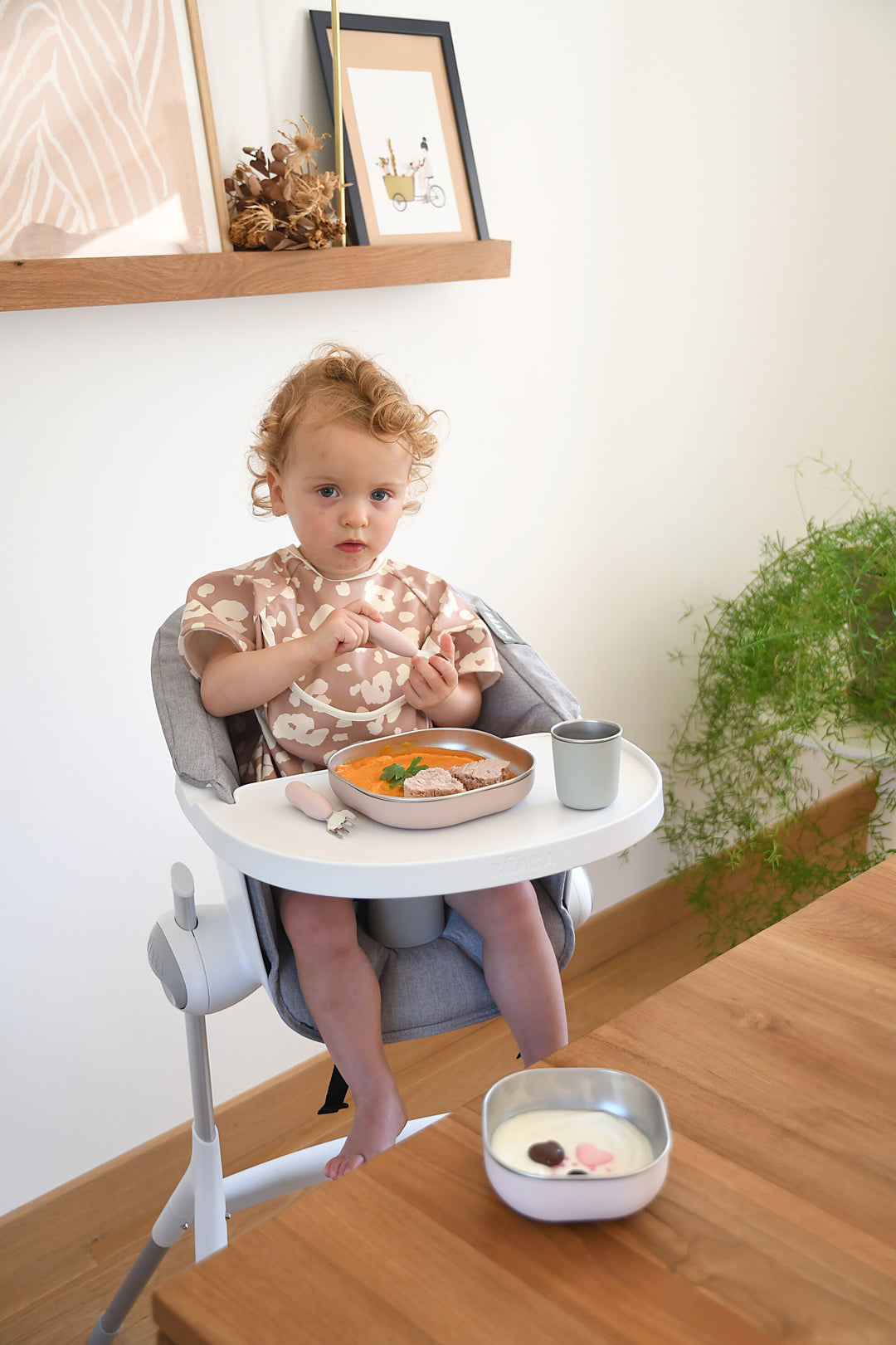BEABA STAINLESS STEEL MEAL SET - CLAY