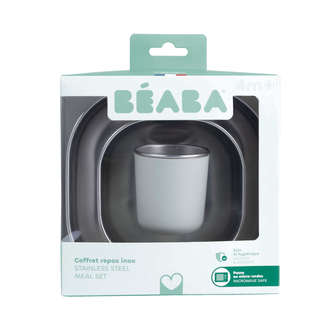 BEABA STAINLESS STEEL MEAL SET - CLAY
