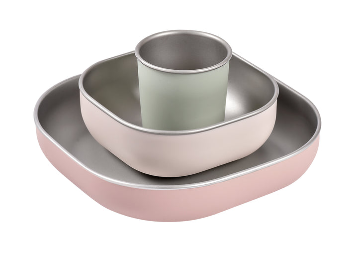 BEABA STAINLESS STEEL MEAL SET - CLAY
