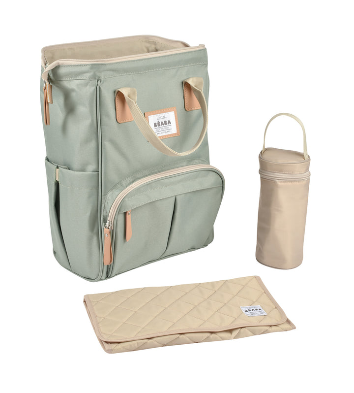 Beaba Wellington Nappy Bag Backpack - Sage Green