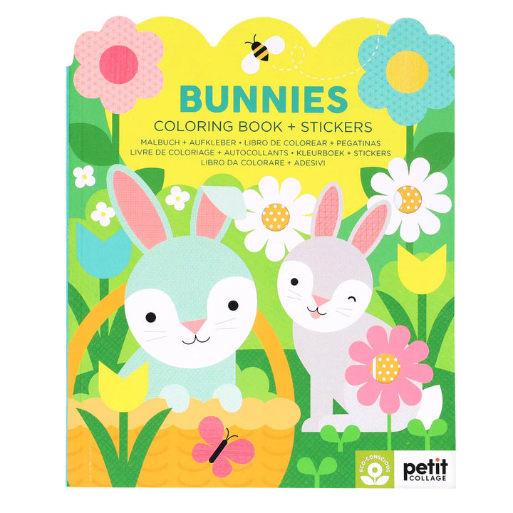 PETIT COLLAGE - COLOURING BOOK WITH STICKER | BUNNIE
