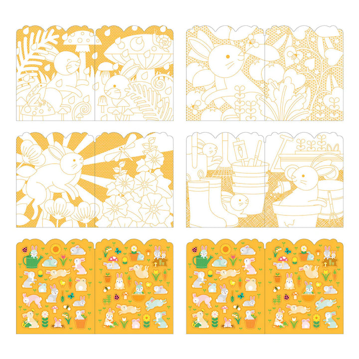 PETIT COLLAGE - COLOURING BOOK WITH STICKER | BUNNIE