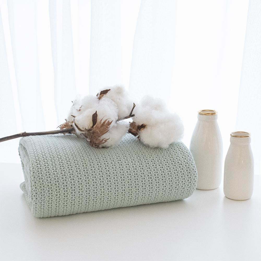 Living Textiles ORGANIC COT CELLULAR BLANKET