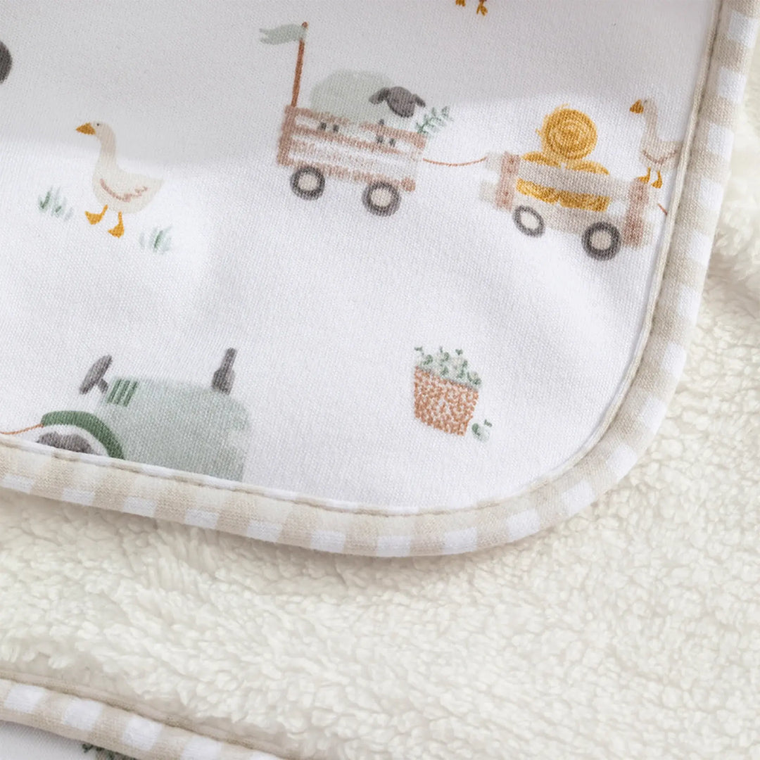 Living Textiles Jersey Sherpa Blanket - Tractor Ride
