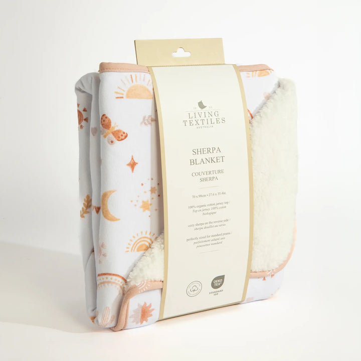 Living Textiles Jersey Sherpa Blanket - Bohemian Bliss