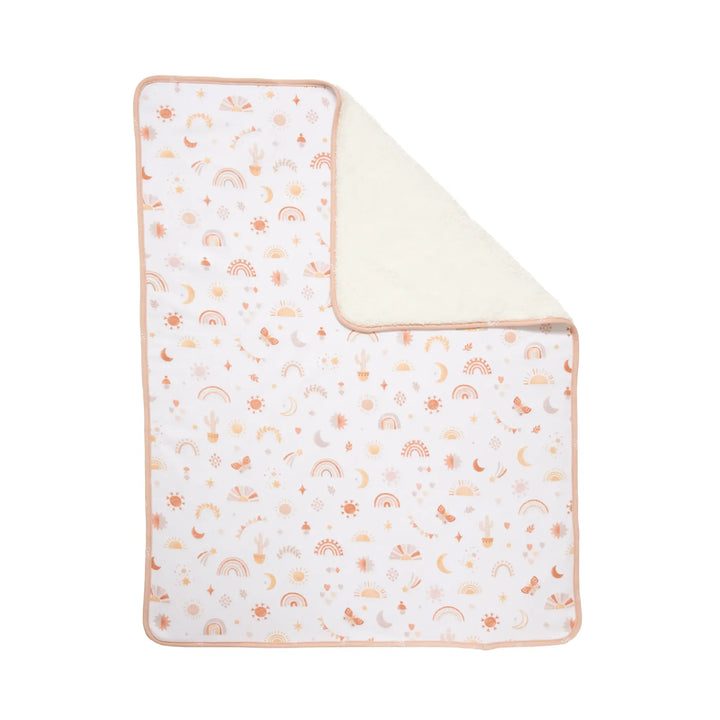 Living Textiles Jersey Sherpa Blanket - Bohemian Bliss