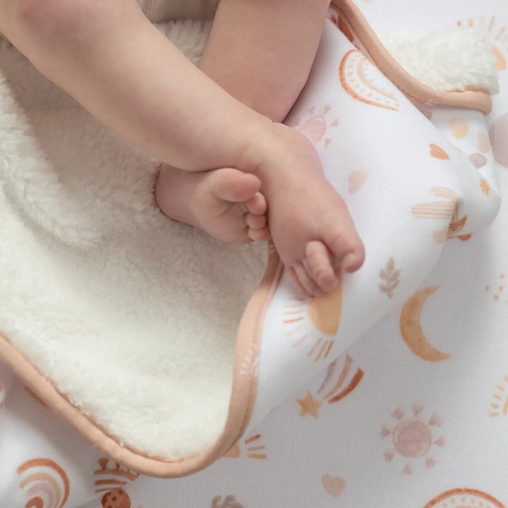 Living Textiles Jersey Sherpa Blanket - Bohemian Bliss