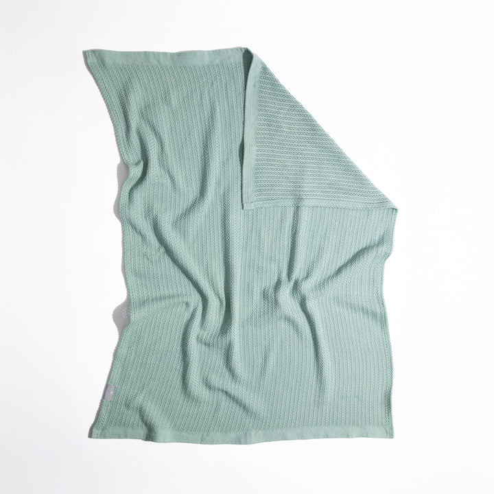 Living Textiles Cotton Bassinet Cellular Blanket - Sage