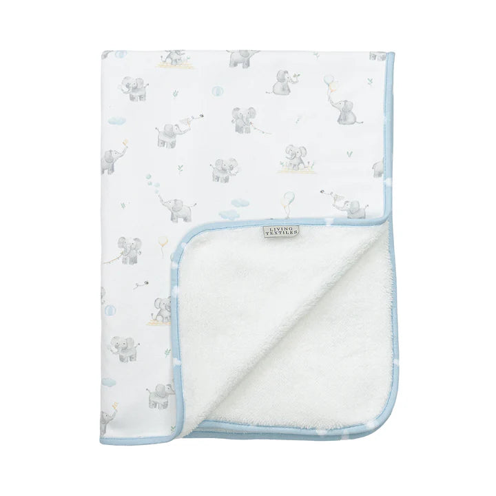 Living Textiles Sherpa Blanket - Elephant Playtime
