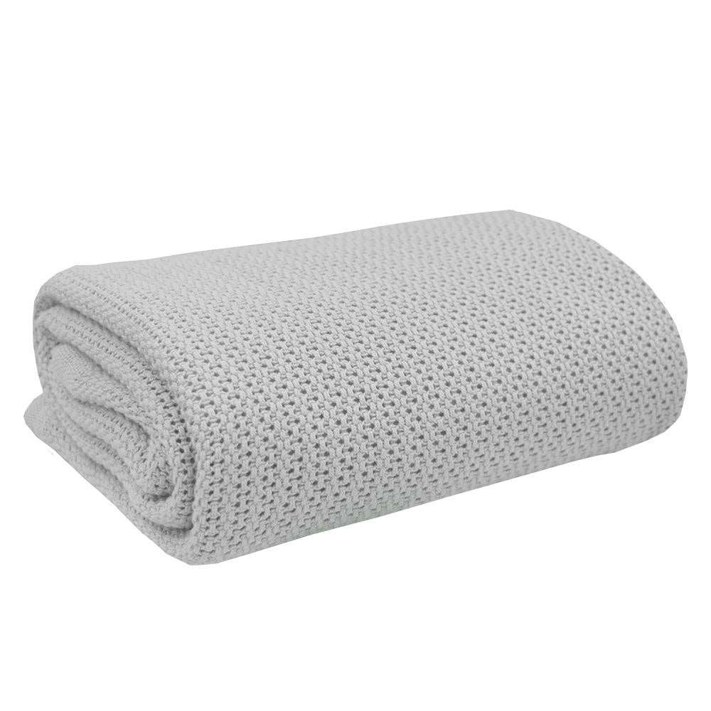 Living Textiles Organic Bassinet/cradle Cellular Blanket - Grey