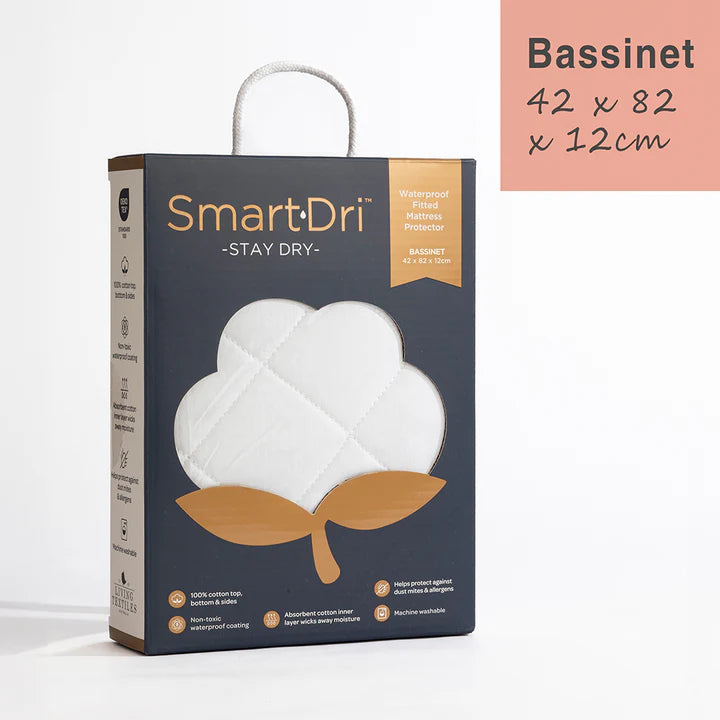 Living Textiles Smart-Dri Waterproof Mattress Protector - Bassinet