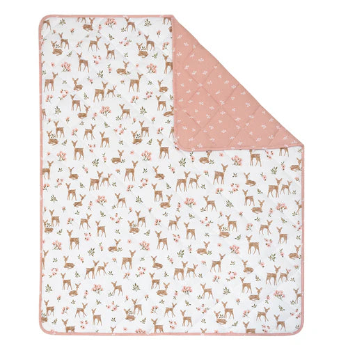 Living Textiles Reversible Quilted Cot Comforter - Sophia's Garden