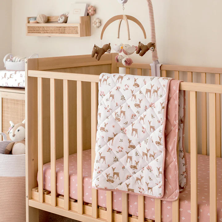 Living Textiles Reversible Quilted Cot Comforter - Sophia's Garden
