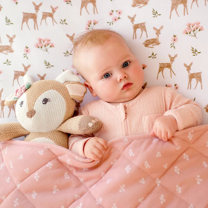 Living Textiles Reversible Quilted Cot Comforter - Sophia's Garden