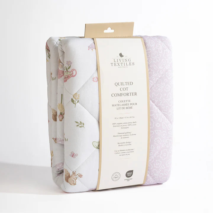 Living Textiles Organic Reversible Cot Comforter - Whimsical Wonderland