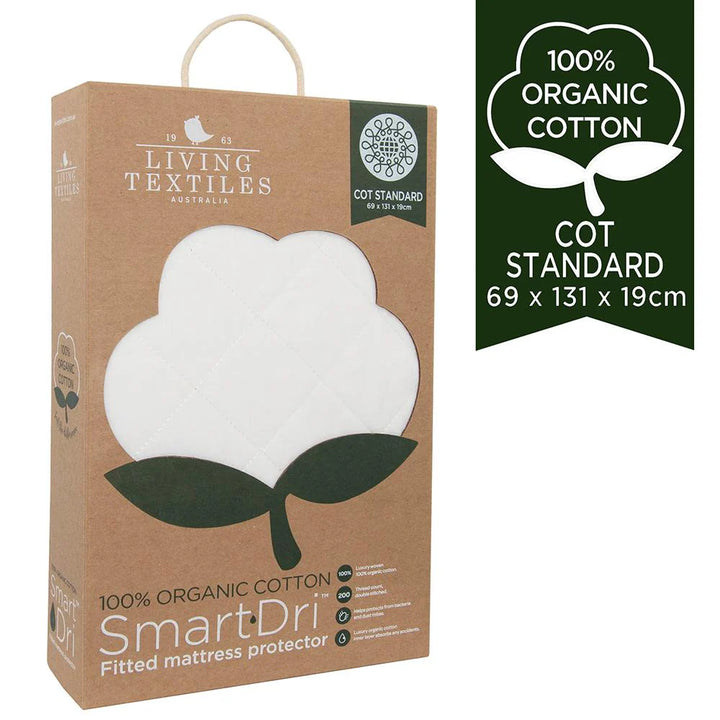 Living Textiles Organic Smart-Dri Mattress Protector - Cot