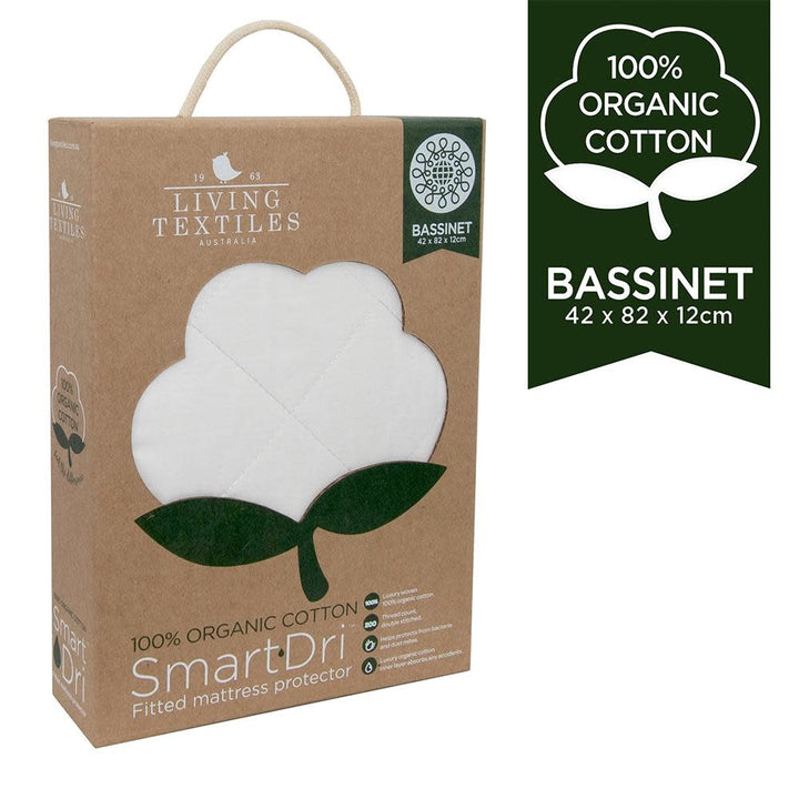 ORGANIC SMART-DRI WATERPROOF MATTRESS PROTECTOR Bassinet