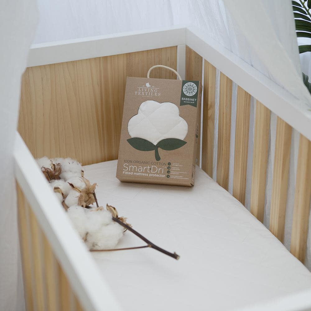 ORGANIC SMART-DRI WATERPROOF MATTRESS PROTECTOR Bassinet