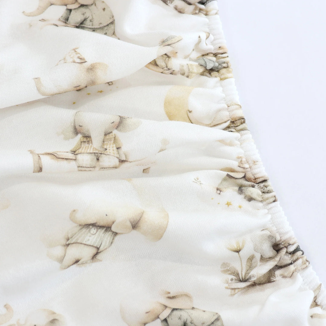 Bubba Blue Elephant Bedtime Jersey Co Sleeper/Bedside Sleeper Fitted Sheet