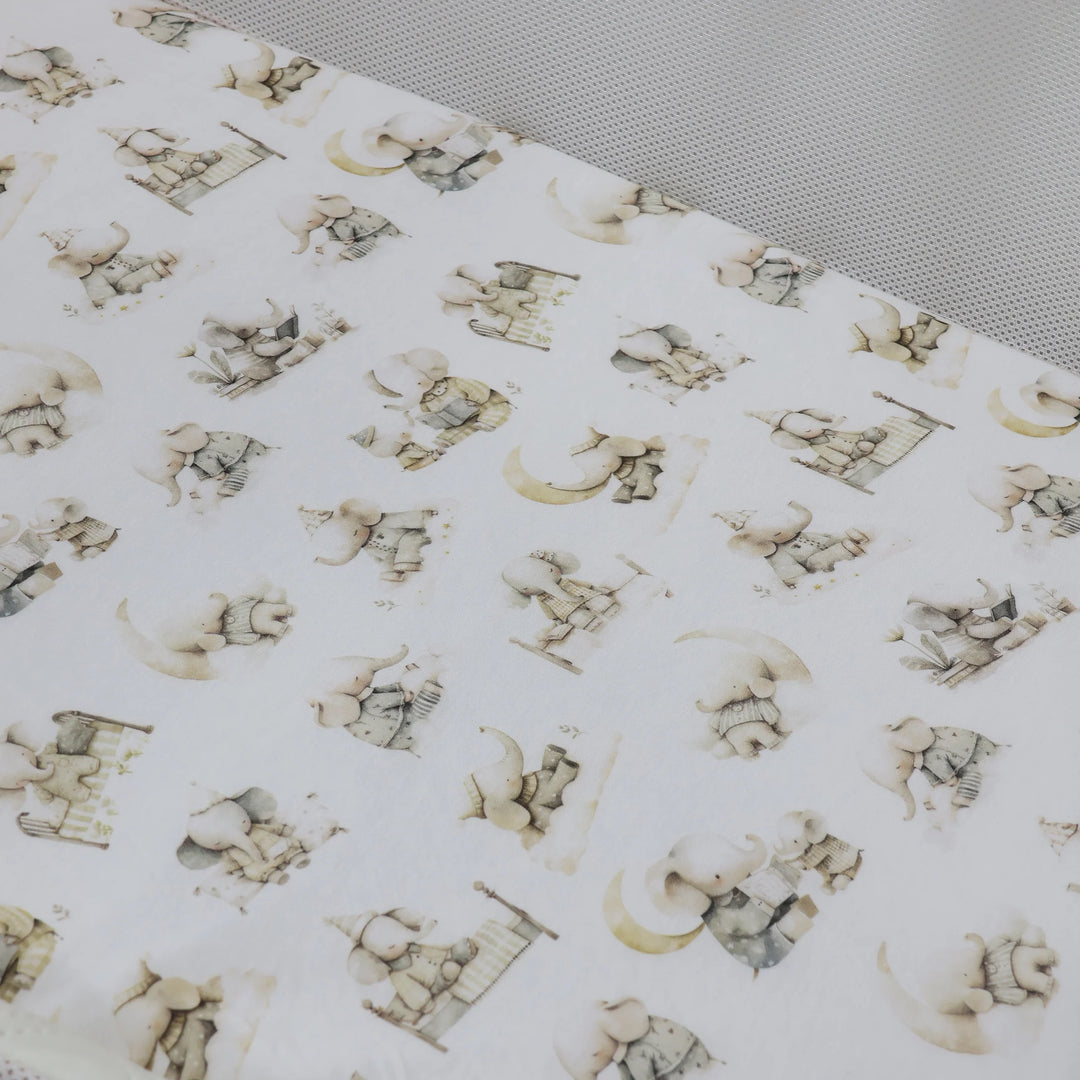 Bubba Blue Elephant Bedtime Jersey Co Sleeper/Bedside Sleeper Fitted Sheet