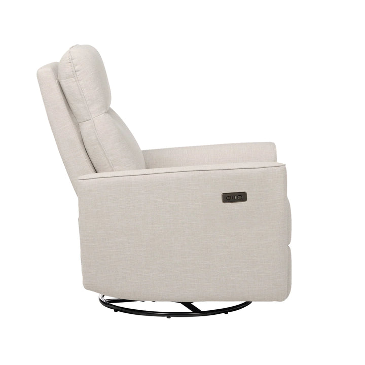 iL Tutto Felix Electric Recliner Glider Chair with USB in Eggshell
