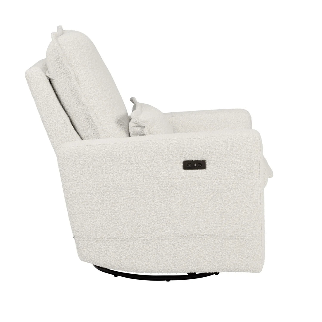 Il Tutto Frankie Electric Recliner Glider Nursery Chair in Vanilla Bouclé