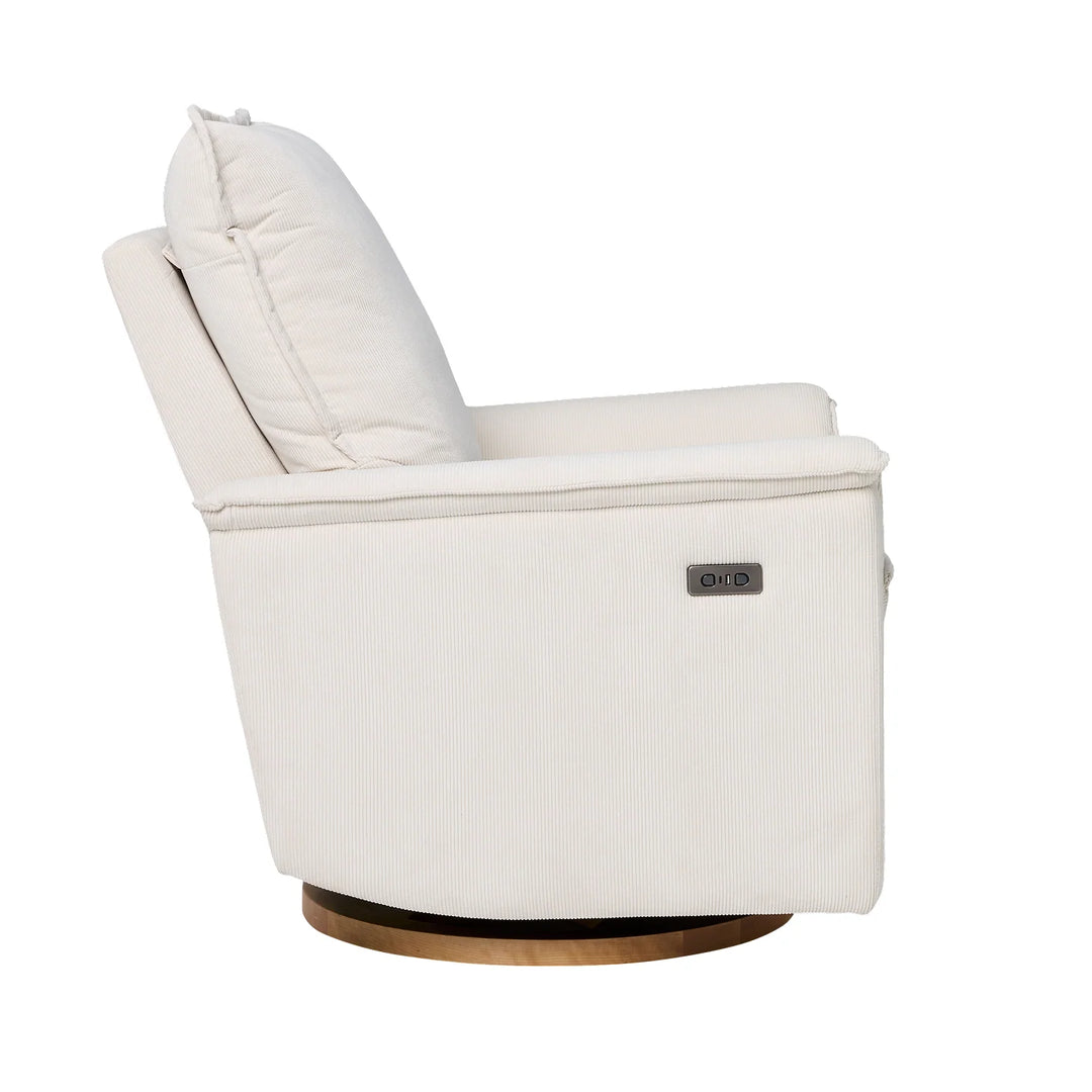 Il Tutto Louie Electric Recliner Glider Nursery Chair in Coconut Corduroy