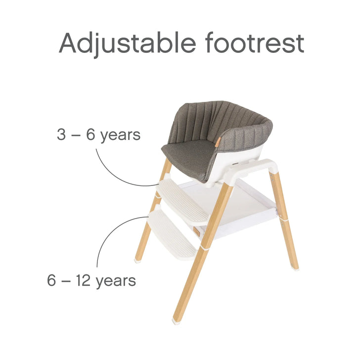iL Tutto Nova Evolutionary High Chair in Scandi Walnut and Ecru