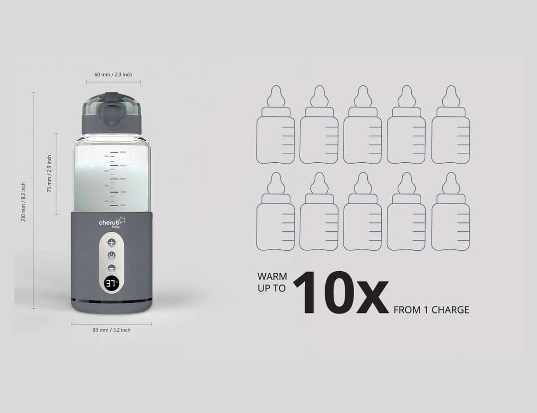 Cherub Baby ANYWHERE PORTABLE BOTTLE WARMER PRO - SLATE