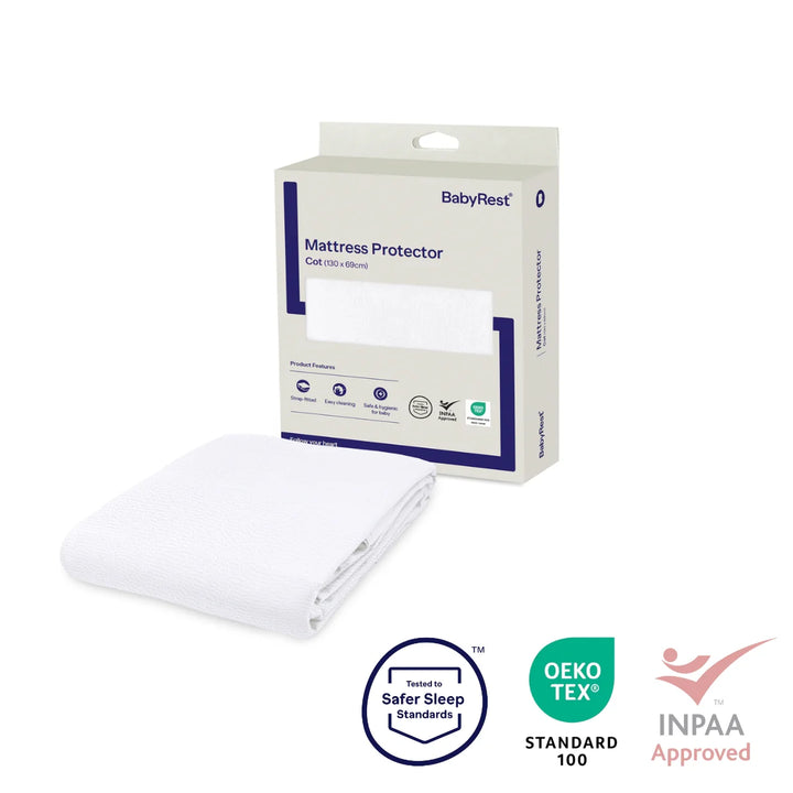 BabyRest Waterproof Mattress Protector Standard Cot 130 x 69 cm