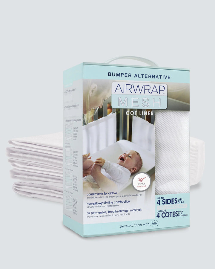 Airwrap Mesh Cot Liner 4 Sides - White