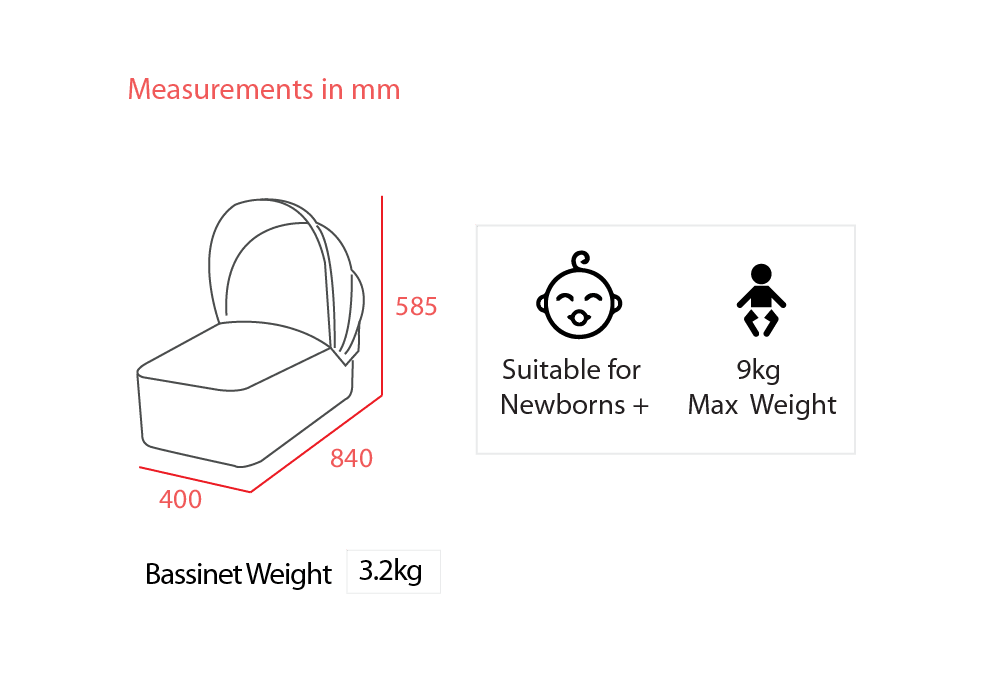 Valco Baby Trend Ultra Bassinet Ash Black (N0117)