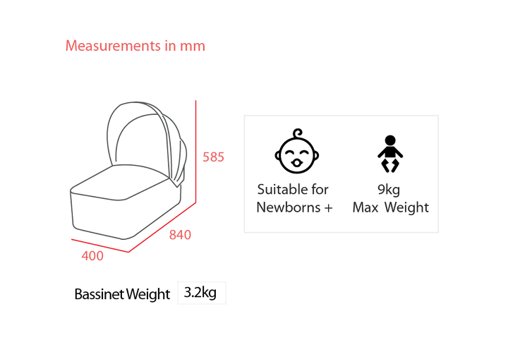 Valco Baby Trend Ultra Bassinet Ash Black (N0117)