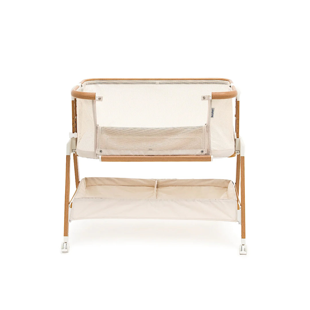 BabyRest Alfie2 Bedside Bassinet - Beige/Walnut
