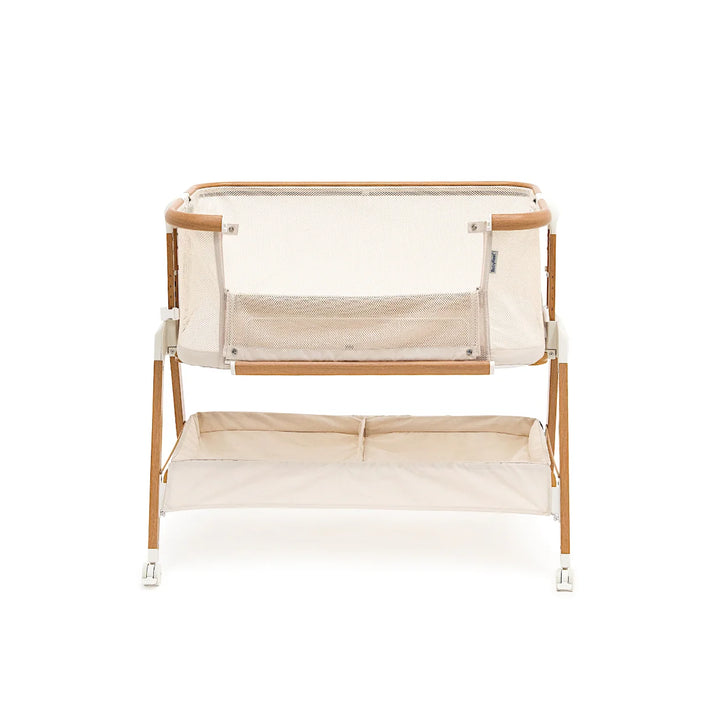 BabyRest Alfie2 Bedside Bassinet - Beige/Walnut