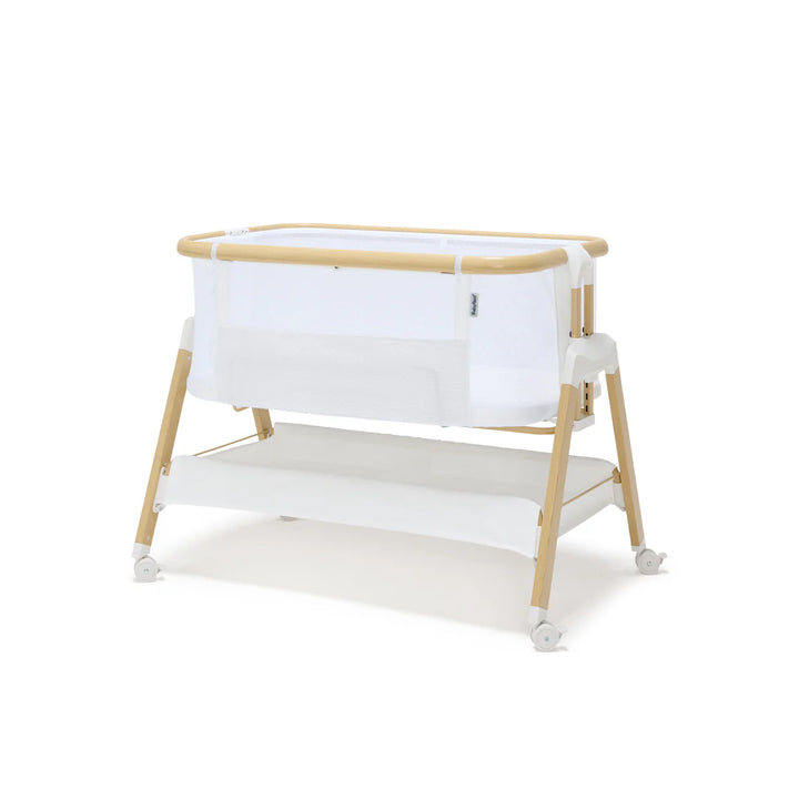 BabyRest Alfie2 Bedside Bassinet - White/Natural