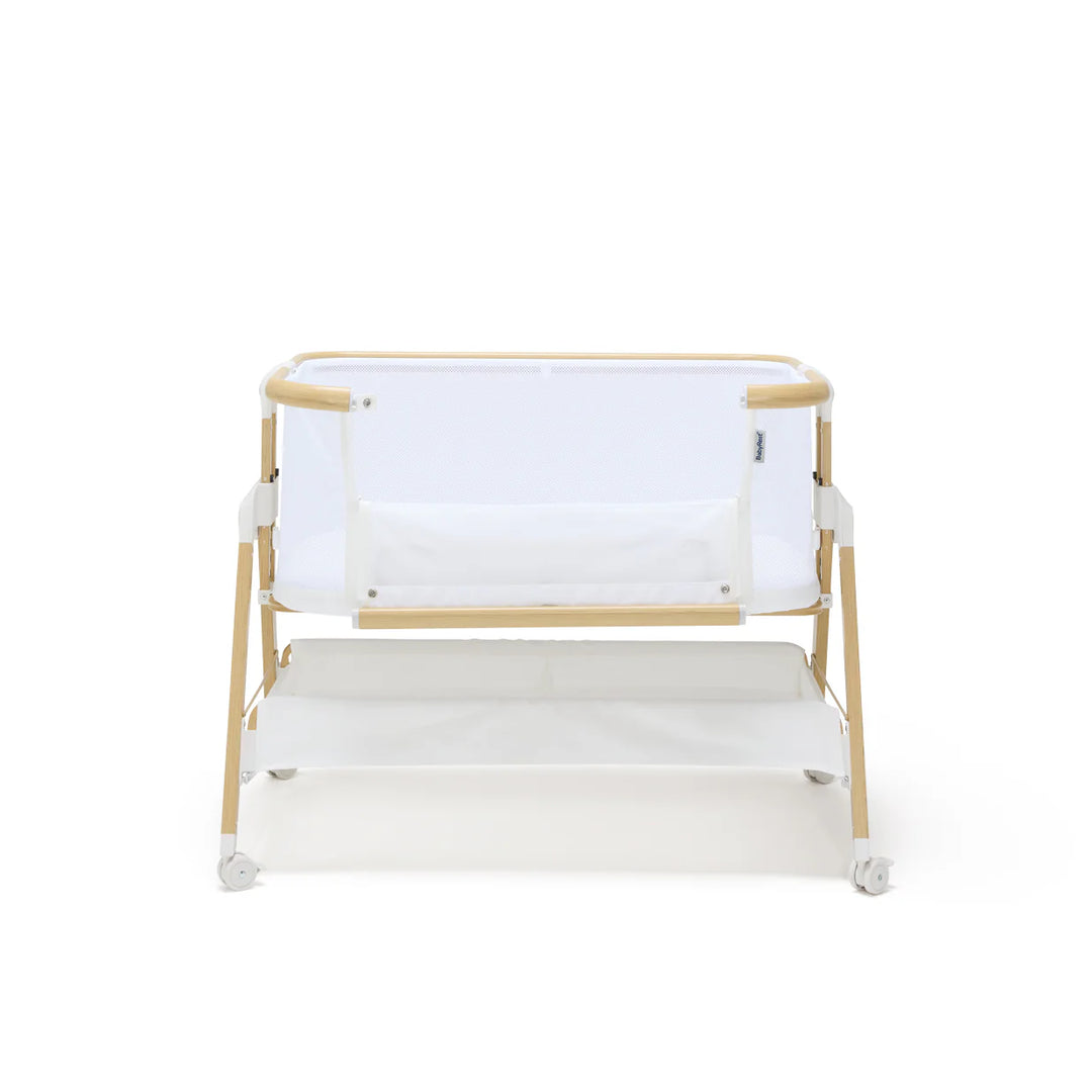 BabyRest Alfie2 Bedside Bassinet - White/Natural