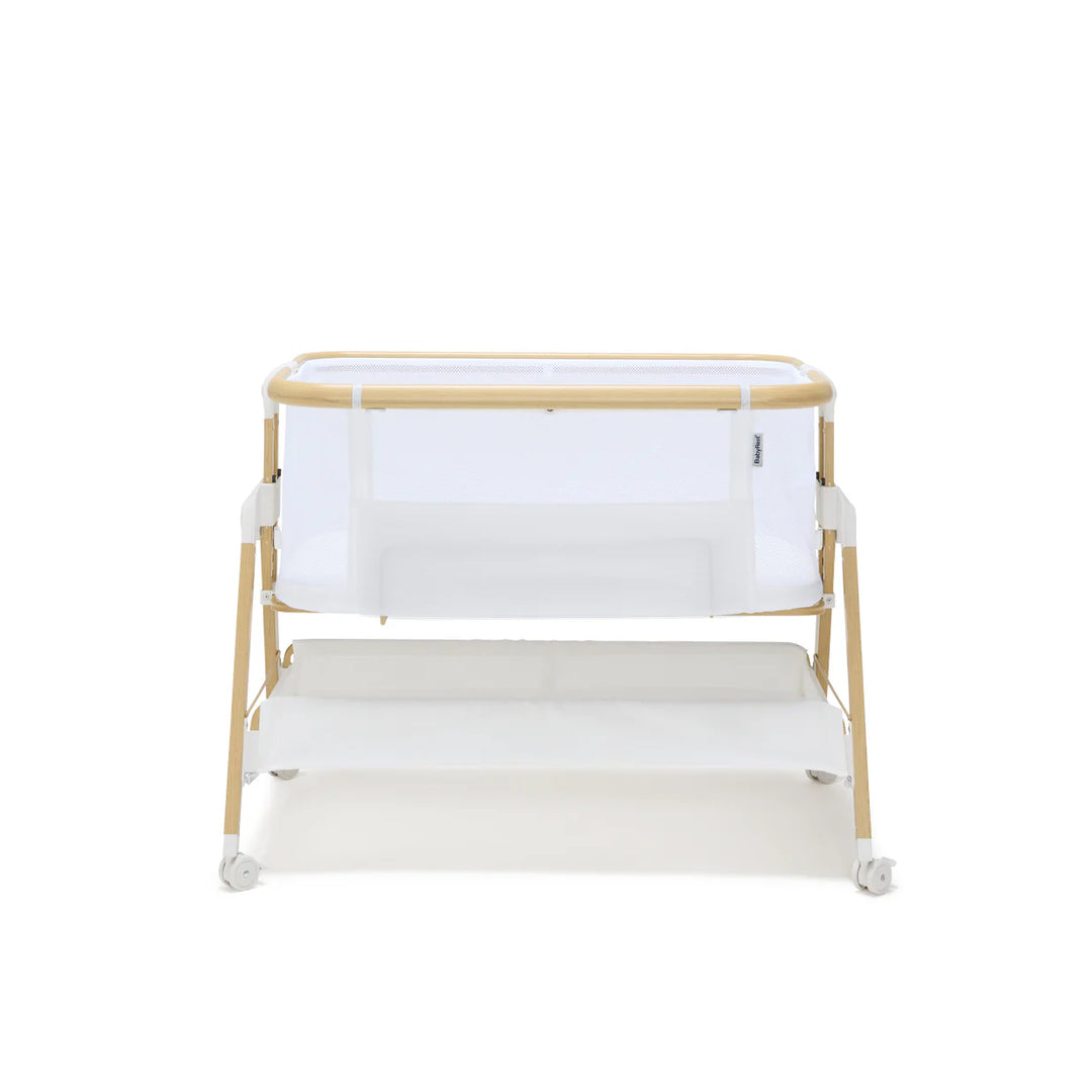 BabyRest Alfie2 Bedside Bassinet - White/Natural