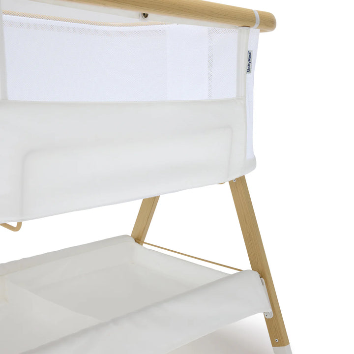BabyRest Alfie2 Bedside Bassinet - White/Natural