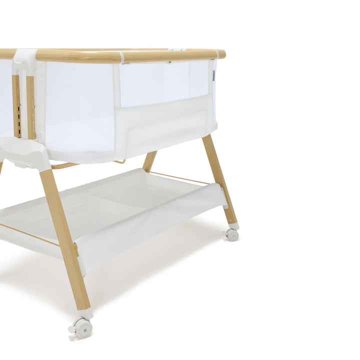 BabyRest Alfie2 Bedside Bassinet - White/Natural