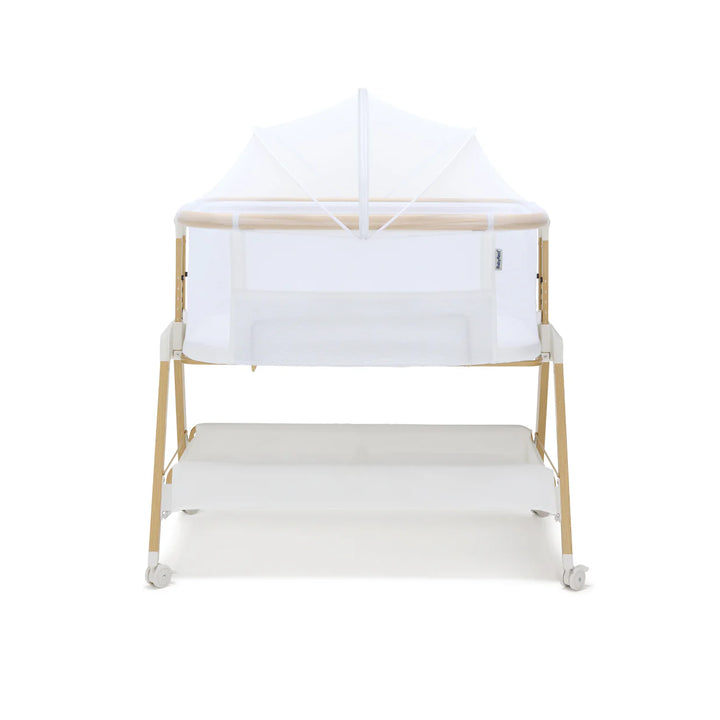 BabyRest Alfie2 Bedside Bassinet - White/Natural