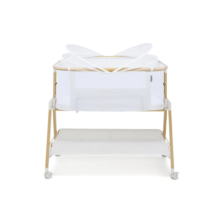 BabyRest Alfie2 Bedside Bassinet - White/Natural