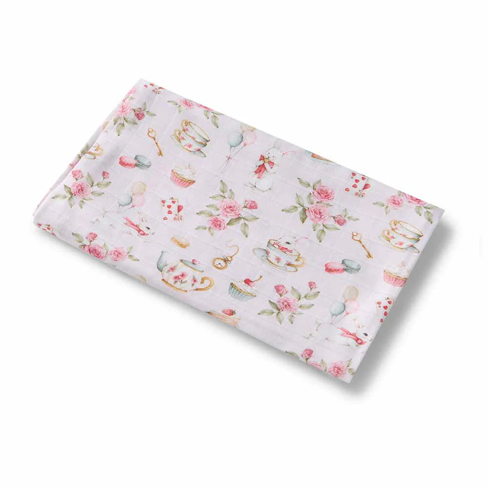 Organic Muslin Wrap - Alice’s Tea Party