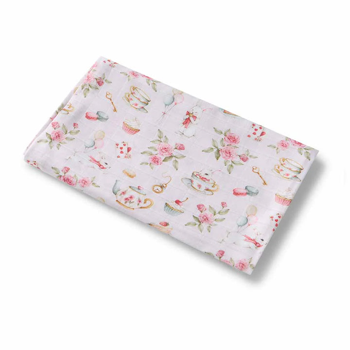 Organic Muslin Wrap - Alice’s Tea Party
