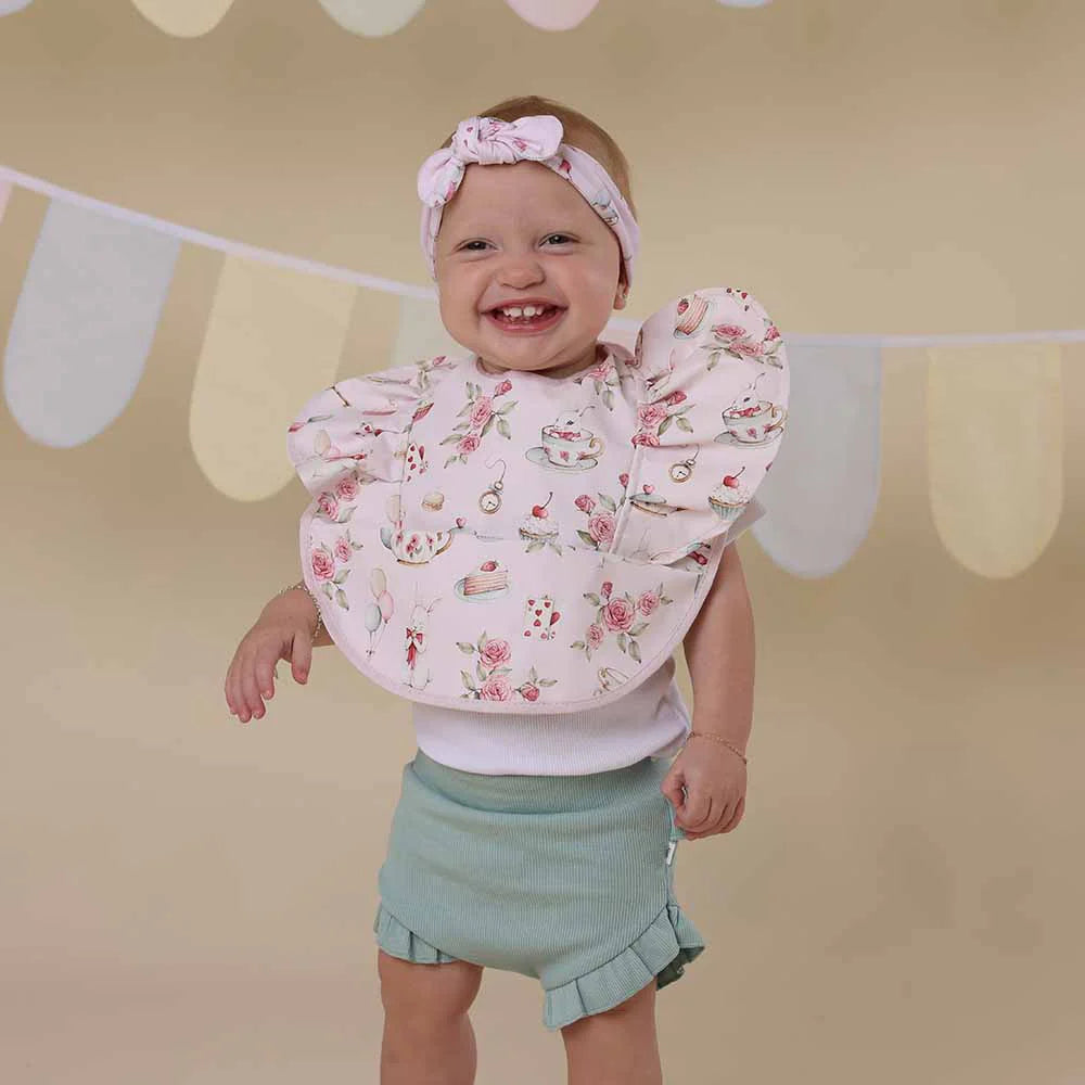 Snuggle Bib Waterproof - Alice’s Tea Party Frill