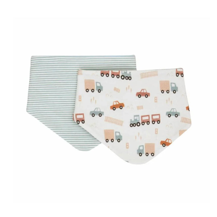 All4Ella Bandana Bibs 2pk - Blue Trucks