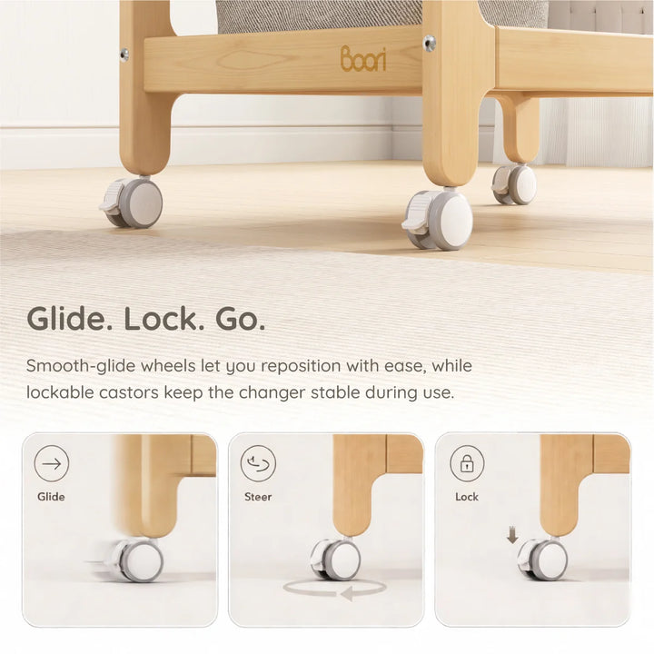 Boori Alva Ergonomic Changer - Barley Almond (B-AVCH/BAAD)